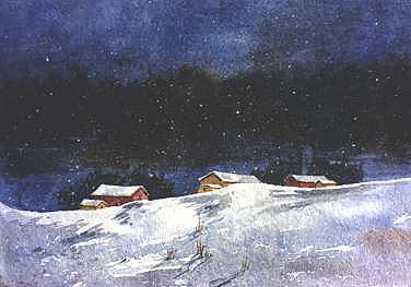 Nightfall Snowing